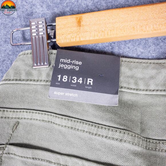 NWT Mossimo Jegging Jeans Green Mid-Rise Skinny Denim Normcore Women's 18/34R - Picture 9 of 12